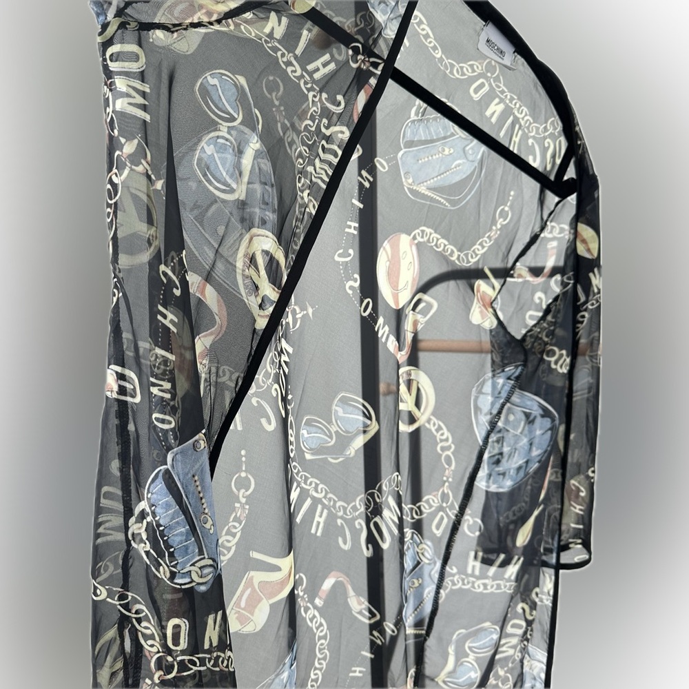 Moschino Graphic-Print Silk Shirt